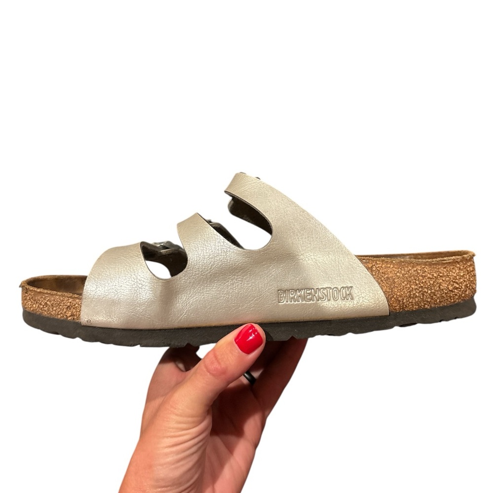 Birkenstock Florida size 39 Women's silver Metallic Sandals